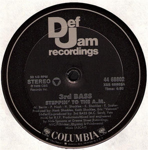 3rd Bass ‎– Steppin' To The A.M. VG- (Low) 12" Single 1989 Def Jam Recordings USA - Hip Hop