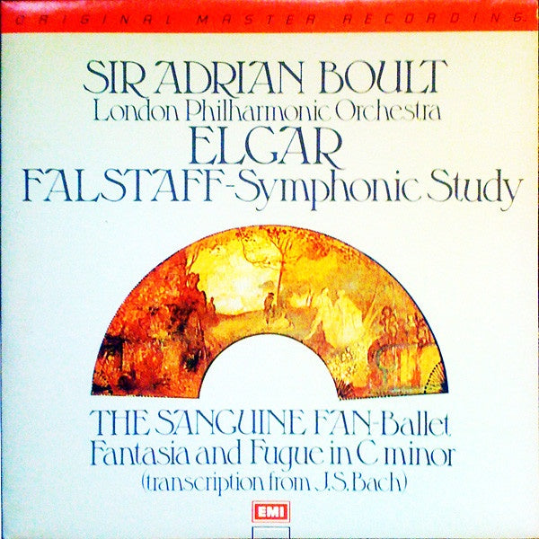 Sir Adrian Boult, London Philharmonic Orchestra, Elgar – Falstaff - Symphonic Study / The Sanguine Fan - Ballet / Fantasia And Fugue In C Minor - Mint- 2 LP Record 1980 MFSL Japan Import Vinyl - Classical - Shuga Records