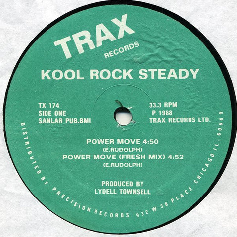Kool Rock Steady ‎– Power Move - VG 12" Single Record 1988 Trax USA Vinyl - Chicago Acid House / Hip-House