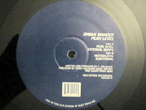 Organ Grinder ‎– Peak Level - New 12" Single 2000 USA High Octane Vinyl - Chicago Techno