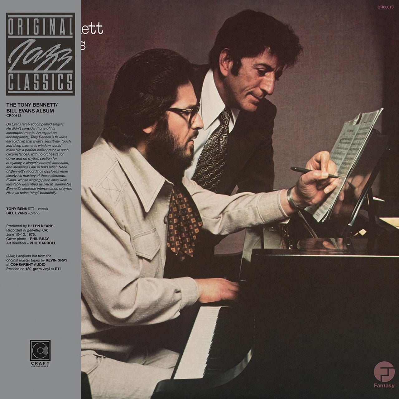 Tony Bennett / Bill Evans – The Tony Bennett Bill Evans Album (1975) - New LP Record 2023 Fantasy Craft Original Jazz Classics 180 gram Vinyl - Jazz - Shuga Records