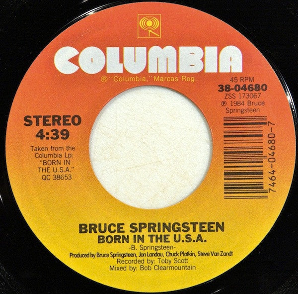 Bruce Springsteen ‎– Born In The U.S.A. - VG 45rpm 1984 USA - Rock - Shuga Records
