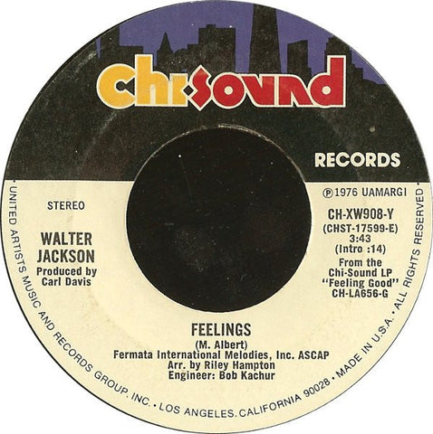 Walter Jackson ‎– Feelings / Words (Are Impossible) - VG+ 45rpm 1976 USA - Soul
