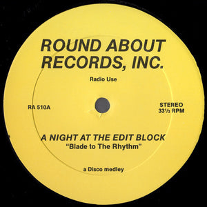 Various - A Night At The Edit Block VG+ - 12" Single Round About USA - Disco