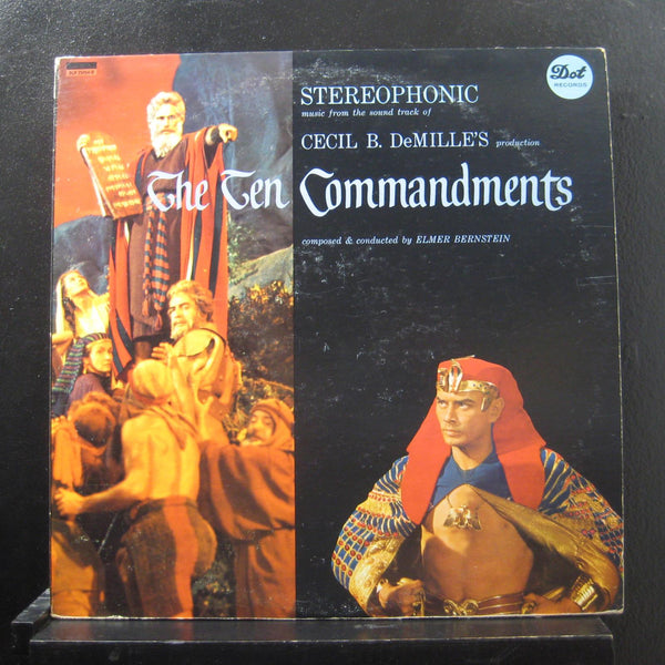 Elmer Bernstein - Music From The Sound Track Of Cecil B. DeMille's "The Ten Commandments" - VG+ 2 LP Record 1957 DOT USA Vinyl - Soundtrack / Score - Shuga Records