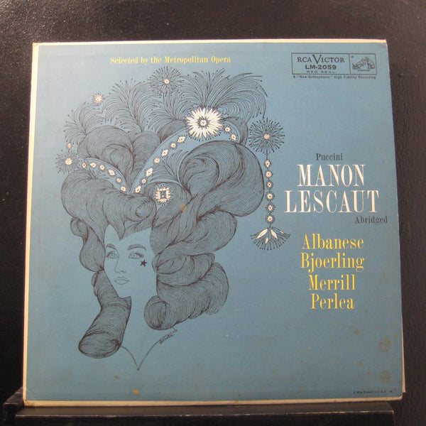 Albanese, Bjorling, Merrill - Puccini - Manon Lescaut LP VG+ LM 2059 Mono RCA - Shuga Records