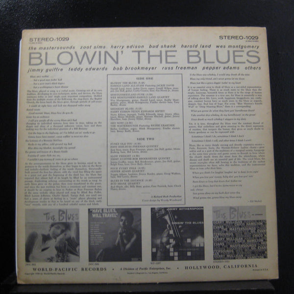 Various - Blowin' The Blues - VG+ LP Record 1959 World Pacific USA Stereo USA Vinyl - Jazz / Blues - Shuga Records