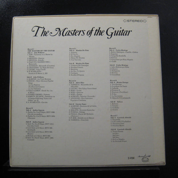 Andres Segovia / Montoya / Almeida - The Masters Of The Guitar 7 LP Mint- S-4194 - Shuga Records