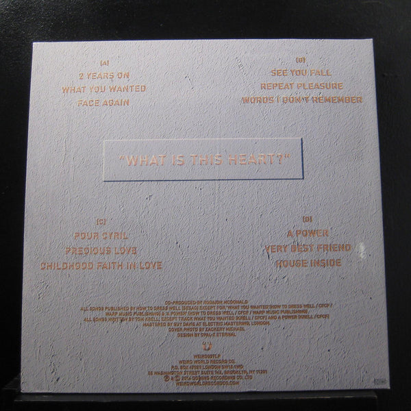 How To Dress Well - What Is This Heart 2 LP Mint- WEIRD037LP Vinyl Record w/Mp3 - Shuga Records