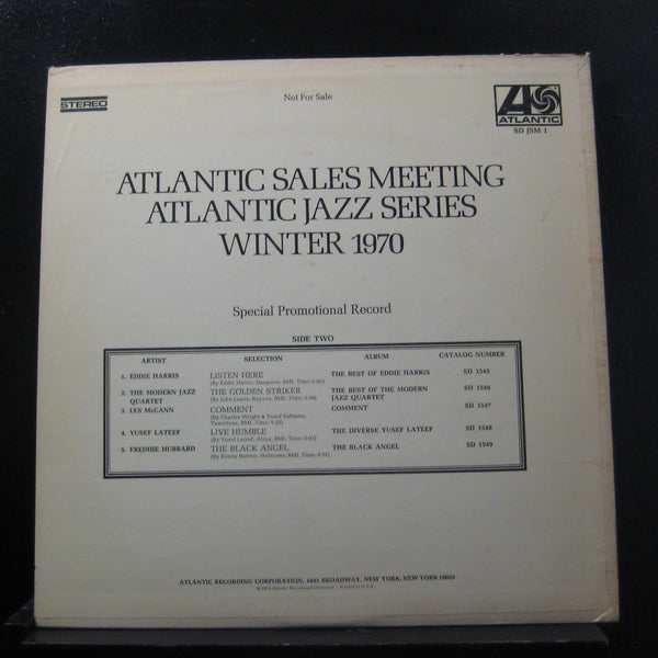 Various - Atlantic Sales Meeting (Jazz Series) Winter 1970 - LP Record 1971 Atlantic USA Promo Vinyl - Jazz / Soul-Jazz - Shuga Records