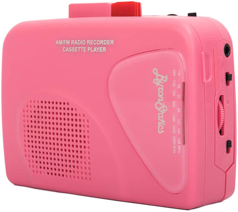 Byron Statics - Walkman Cassette Portable Player (Pink)