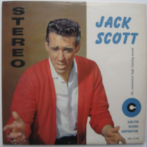 Jack Scott ‎– Jack Scott - VG+ LP Record 1958 Cartlton USA Stereo Deep Groove Vinyl - Rock / Rockabilly