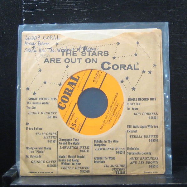 Ames Brothers - Hoop Dee Doo 7" VG+ 9-60209 Vinyl 45 USA 1950 Coral - Shuga Records