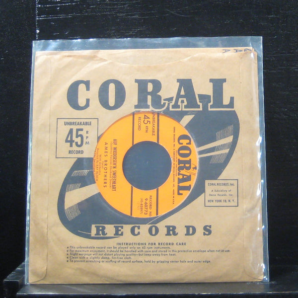 Ames Brothers - Break The Bands That Bind Me 7" VG+ 9-60773 Vinyl 45 Coral USA - Shuga Records