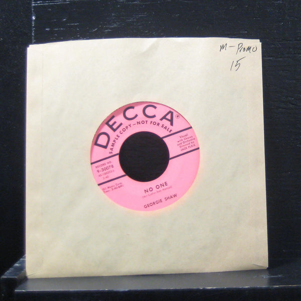 Georgie Shaw - No One 7: Mint- 9-30078 Vinyl 45 1956 Decca USA Promo - Shuga Records