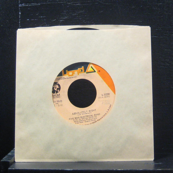 Five Man Electrical Band - Absolutely Right 7" Mint- L-3220 Lionel 1971 Vinyl 45 - Shuga Records
