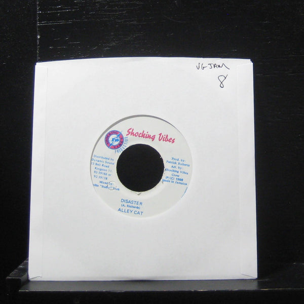 Alley Cat - Disaster 7" VG Vinyl 45 Shocking Vibes Jamaica Reggae 1998 - Shuga Records