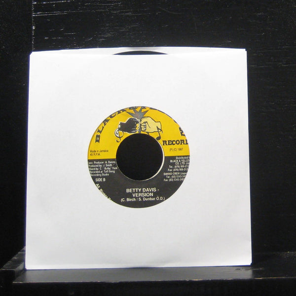 Ancient Dyer - Betty Davis / Version 7" VG+ Vinyl 45 Black & Yellow Records - Shuga Records