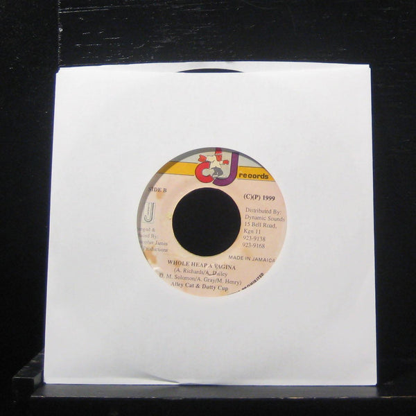 Alley Cat & Dutty Cup - Whole Heap A Vagina 7" VG+ Vinyl 45 CJ Records 1999 - Shuga Records
