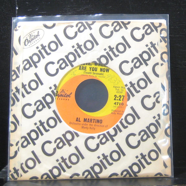 Al Martino - Love, Where Are You Now / Exodus 7" VG+ 4710 Vinyl 45 1962 Capitol - Shuga Records