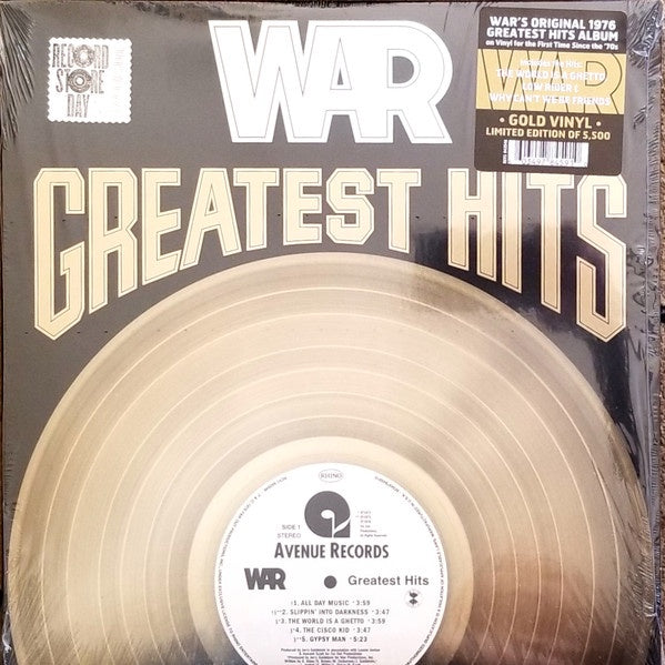 War ‎– Greatest Hits (1976) - New Lp Record Store Day Black Friday 2020 Avenue USA RSD Gold Vinyl - Funk / Soul / Disco - Shuga Records