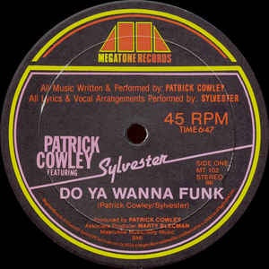 Patrick Cowley Featuring Sylvester - Do Ya Wanna Funk - VG+ 12" Single Record 1982 Megatone USA Vinyl - Hi NRG / Disco - Shuga Records