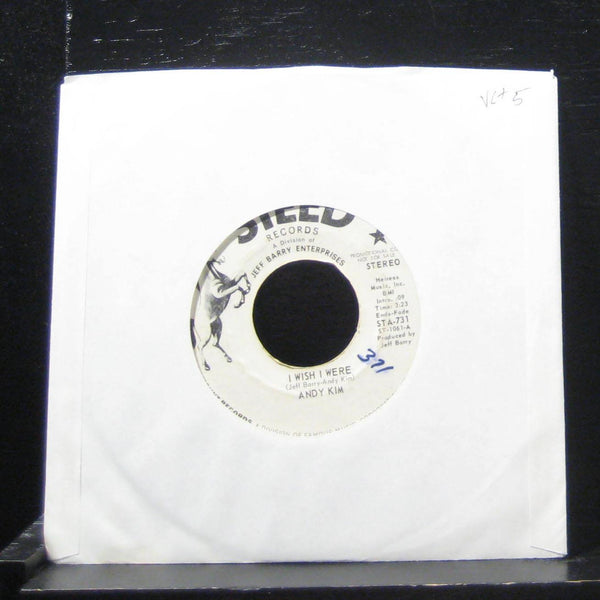 Andy Kim - I Wish I Were / Walkin My La De Da 7" VG+ STA-731 Vinyl 45 Steed - Shuga Records