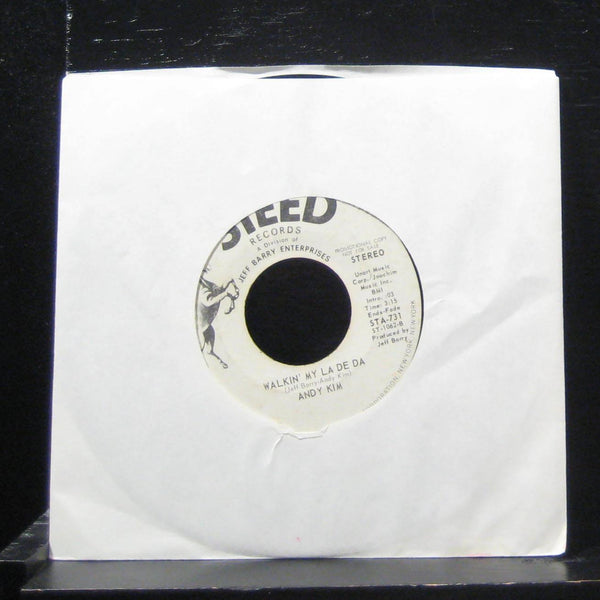 Andy Kim - I Wish I Were / Walkin My La De Da 7" VG+ STA-731 Vinyl 45 Steed - Shuga Records