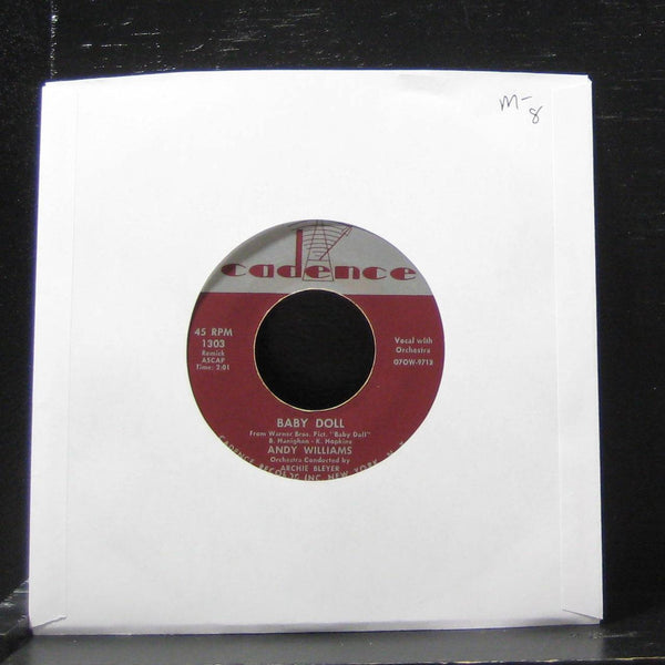 Andy Williams - Baby Doll / Sonce I've Found My Baby 7" Mint- 1303  Vinyl 45 - Shuga Records