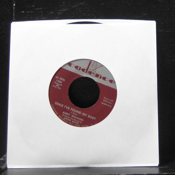 Andy Williams - Baby Doll / Sonce I've Found My Baby 7" Mint- 1303  Vinyl 45 - Shuga Records