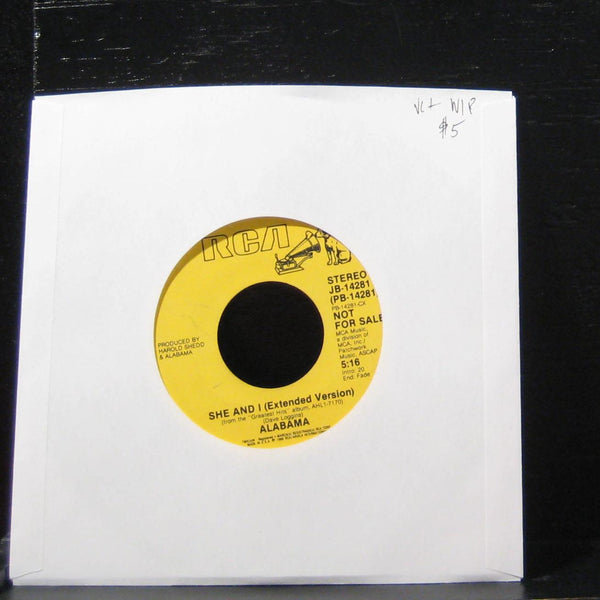 Alabama - She And I 7" VG+ JB-14281 Vinyl 45 Promo 1986 - Shuga Records