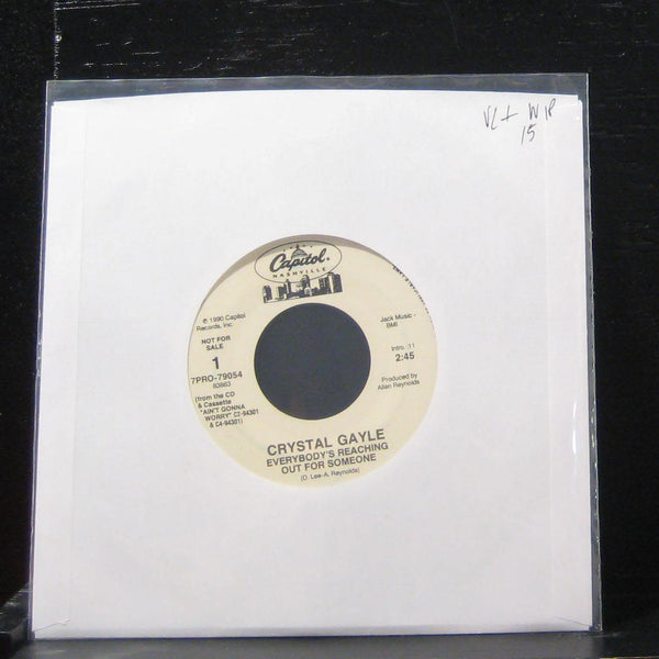 Crystal Gayle - Everybody's Reaching Out for Someone 7" VG+ 79054 Vinyl 45 Promo - Shuga Records