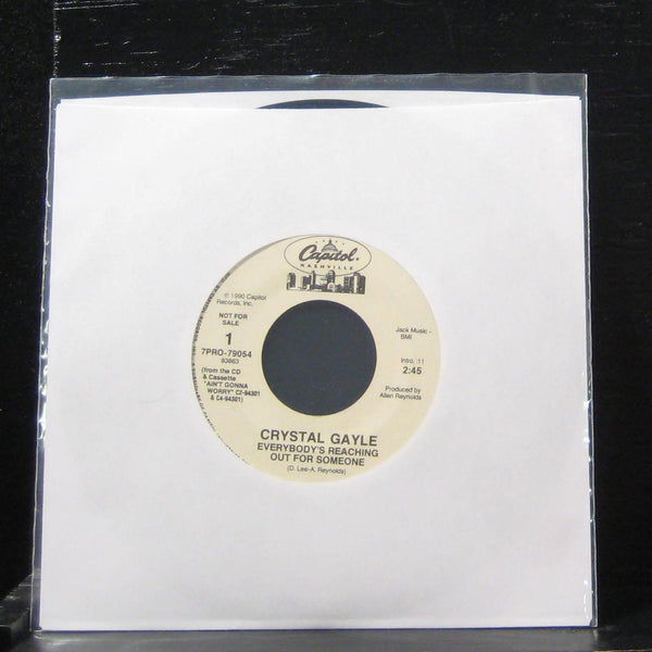 Crystal Gayle - Everybody's Reaching Out for Someone 7" VG+ 79054 Vinyl 45 Promo - Shuga Records