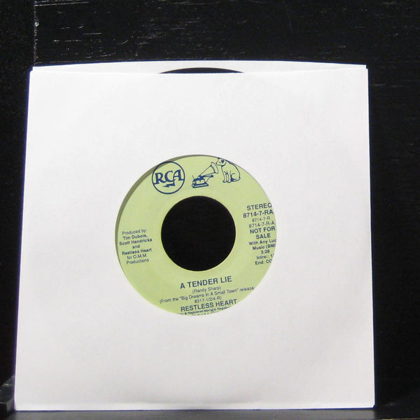 Restless Heart - A Tender Lie / A Tender Lie 7" VG+ 8714-7-RAA Vinyl 45 Promo - Shuga Records
