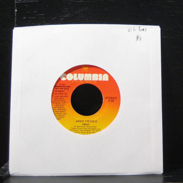 Janie Frickie - Heart / Heart 7" VG+ 38-08031 Vinyl 45 Promo 1988 - Shuga Records
