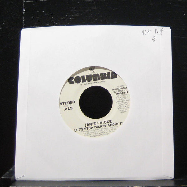 Janie Fricke - Let's Stop Talkin About It 7" VG+ 38-04317 Vinyl 45 Promo 1983 - Shuga Records