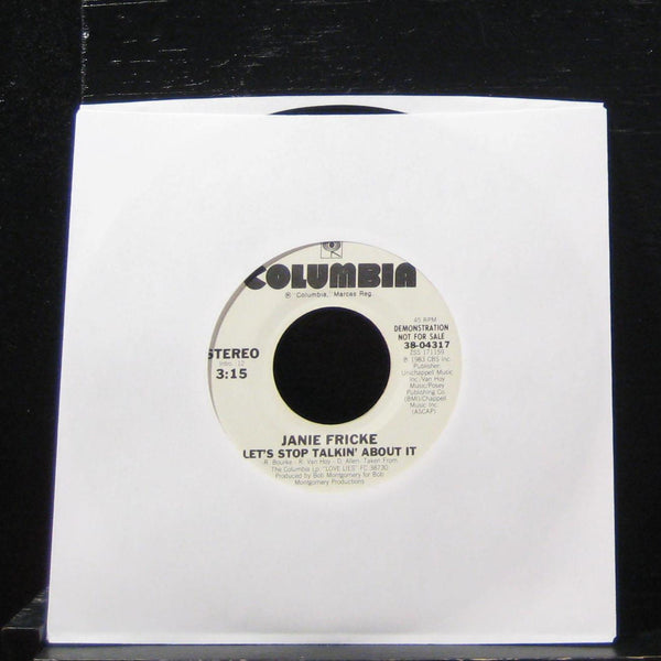 Janie Fricke - Let's Stop Talkin About It 7" VG+ 38-04317 Vinyl 45 Promo 1983 - Shuga Records