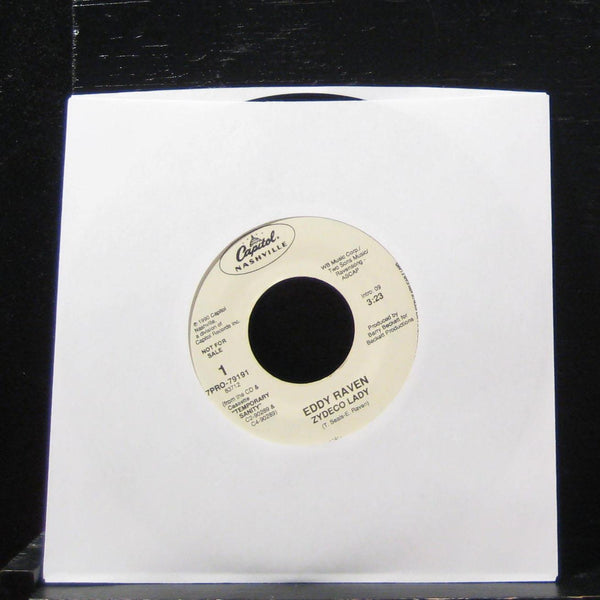 Eddy Raven - Zydeco Lady / Zydeco Lady 7" VG+ 7PRO-79191 Vinyl 45 Promo - Shuga Records
