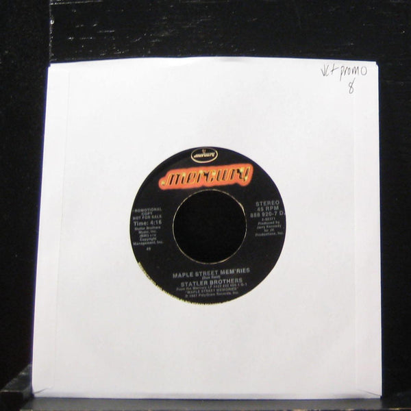 Statler Brothers - Maple Street Memries 7" VG+ 888 920-7 DJ Vinyl 45 - Shuga Records