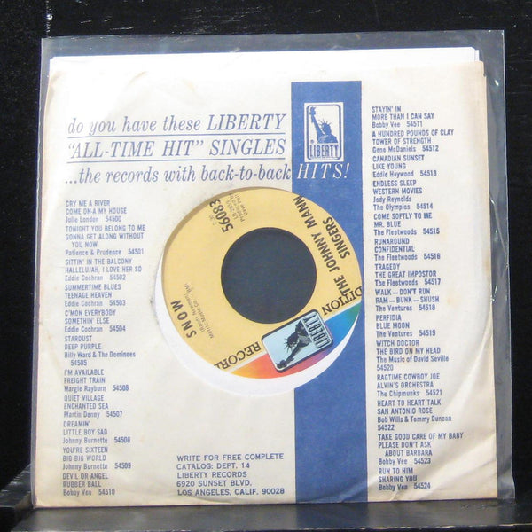 The Johnny Mann Singers - If I Only Had Time 7" Mint- 56083 Vinyl 45 Promo - Shuga Records