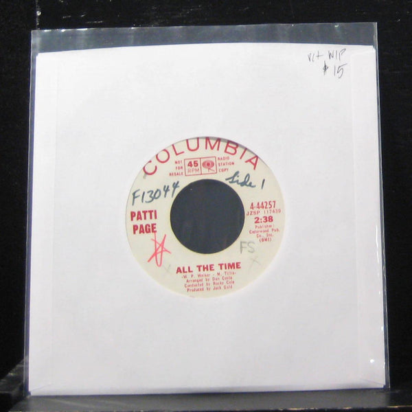 Patti Page All The Time  / Pretty Bluebird 7" VG+ 4-44257 Vinyl 45 Promo 1967 - Shuga Records