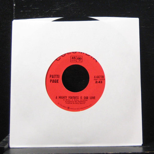 Patti Page - The Love Song 7" VG+ 4-44778 Vinyl 45 1969 Columbia - Shuga Records