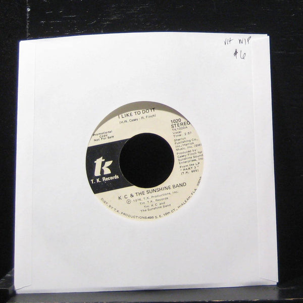 KC &The Sunshine - Band I Like To Do It / Come On In 7" VG+ 1020 Vinyl 45 Promo - Shuga Records
