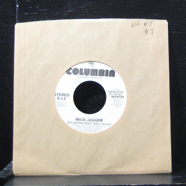 Mick Jagger - Just Another Night 7" VG+ 38-04743 Vinyl 45 Promo - Shuga Records