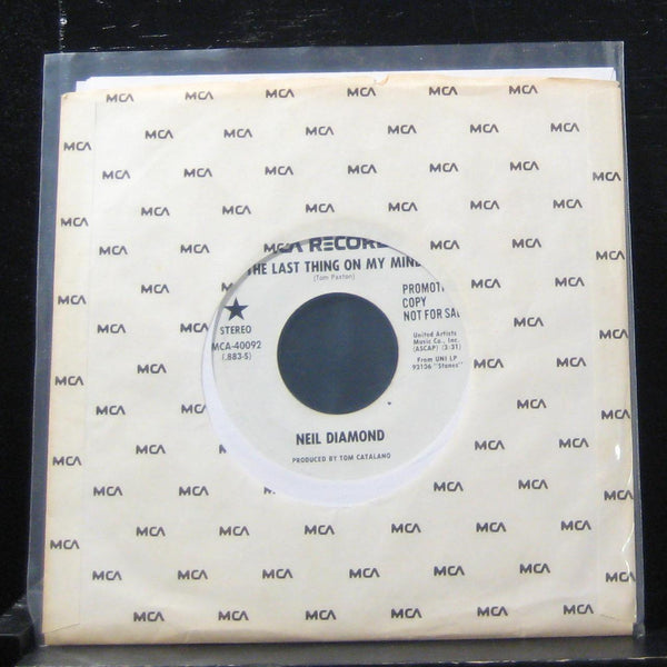 Neil Diamond - The Last Thing On My Mind 7" VG+ MCA-40092 Vinyl 45 Promo - Shuga Records