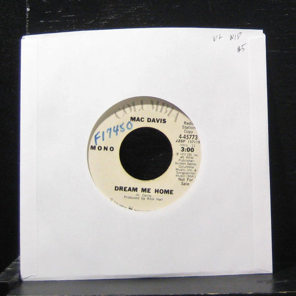 Mac Davis - Dream Me Home Mono / Stereo 7" VG+ 4-45773 Vinyl 45 Promo - Shuga Records
