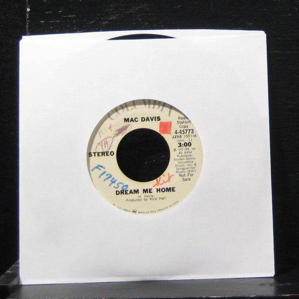 Mac Davis - Dream Me Home Mono / Stereo 7" VG+ 4-45773 Vinyl 45 Promo - Shuga Records