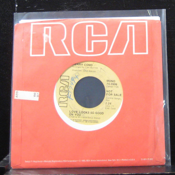 Perry Como - And I Love Her So 7" VG+ 74-0906 Vinyl 45 Promo 1973 - Shuga Records