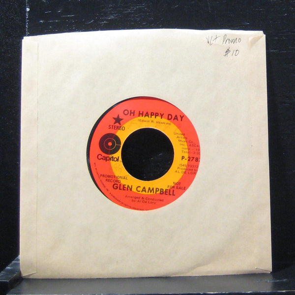 Glen Campbell - Oh Happy Day / Someone Above 7" VG+ P-2787 Vinyl 45 Promo - Shuga Records