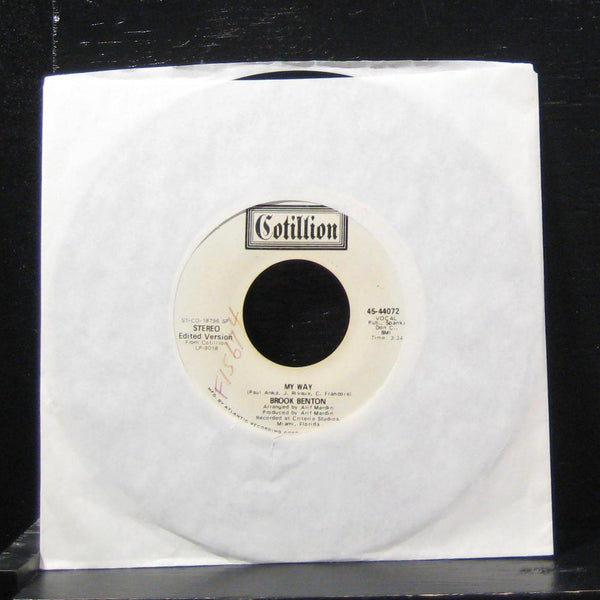 Brook Benton - My Way / My Way 7" VG+ 45-44072 Vinyl 45 Promo - Shuga Records